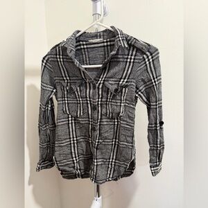 Mango Monochrome Checkered Shirt